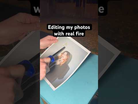 Editing my photos with real fire 🔥 #creativeprocess #mixedmedia