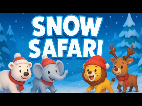 Snow Safari – Animal Sounds Song for Kids | MilkyMooTV