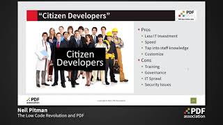 The Low Code Revolution and PDF (Neil Pitman, Aquaforest)