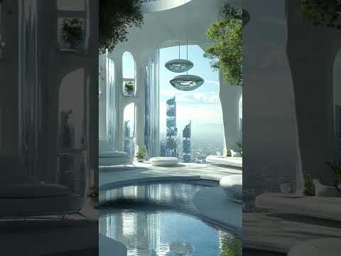Futuristic Interior Design: Skyline Floating Oasis #futuristicarchitecture