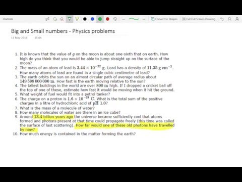 9) How far has a universe old photon travelled  - Physics problem
