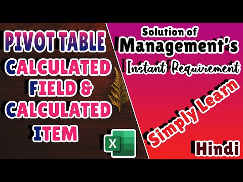 What is Calculated Field and Calculated Item in Pivot Table in Hindi ?|Add New Column in Pivot Table