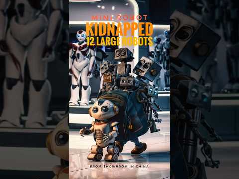 Mini Robot kidnapped 12 Large robots from Showroom! #ai #robot