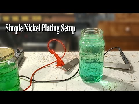 My Simple Nickel Plating Setup in the garage.