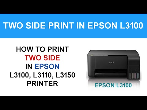 How to print 2-side in Epson L3100 printers | Epson L3100, L3110, L3115, L3150, L3116, L3150