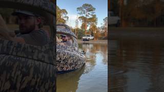 I caught a tree pounder 😅 #tuggysandbox #mudboat #duckboat