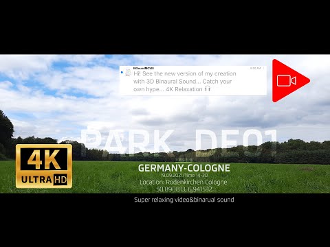 City Park Cologne DE - Nature Relax Video, Summer Scenery - 3 HRS 40 MIN.  (🎧 Best with Headphones)