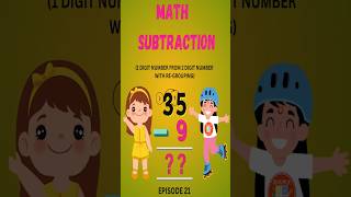 SUBTRACTION 1 DIGIT FROM 2 DIGIT WITH REGROUPING #education #easylearning #maths #elementarymath