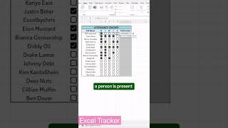 Make your attendance sheets pro #excel #exceltips #exceltutorial #shorts