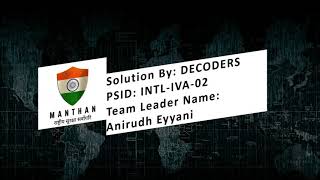 DECODERS FOR MANTHAN HACKATHON