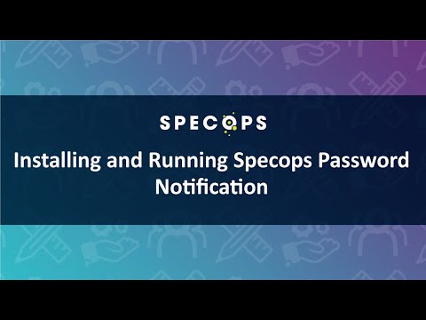 Installing and Running Specops Password Notification