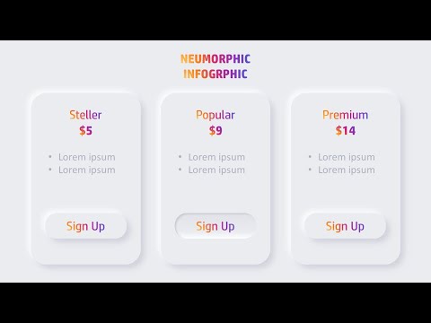 How to create neumorphic infographic in powerpoint | neumorphic effect in PowerPoint