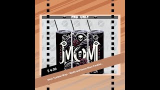 Mom Tumbler Wrap - Skulls and Roses Mom Tumbler Wraps - Tumbler Sublimation Designs Straight & Ta...
