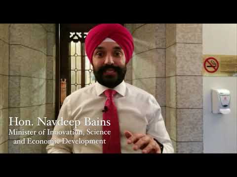 Minister Bains Congratulates Left and RightMesh