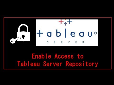 Enable access to the Tableau Server repository
