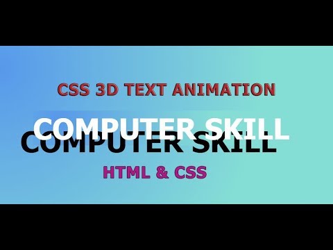 HOW TO MAKE 3D TEXT ANIMATION  HTML CSS | COMING SOON PAGE MAKE  HTML CSS | LOADING PAGE HTML CSS |