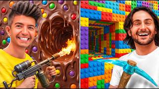 100 Layers of CANDY vs TOYS!