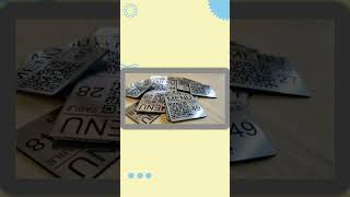 Custom Laser Engraved QR Code Tags: Social Media, Restaurant, Clubs (4"x4")