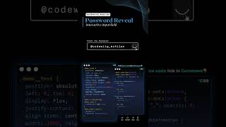 Animation Password Reveal  #coding #codeadventure #creditcard