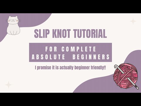 How to: EASY crochet slip knot tutorial for ABSOLUTE BEGINNERS!!