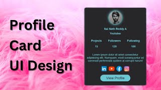 Animated Profile Card Drawer Ui Design - No talking
