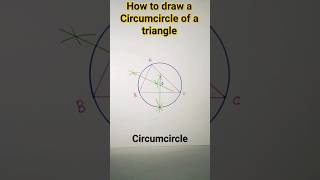 How to draw a circumcircle of a triangle#shorts#ytshorts#viralshorts#geometric construct#math shorts
