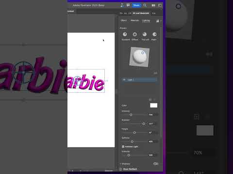 Inflatable text in Adobe Illustrator inspired by Barbie
