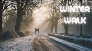 Winter Walk Going Home | Relaxing Sound of Footsteps on a Cold Winter Road