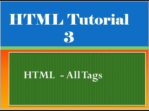 HTML All Tags