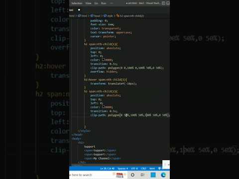 Text hover effect using HTML and CSS | coding #trending #viral #shorts #like