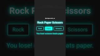 GAME 😄Rock paper scissors using html css #game #rock #paper #scissors #html5 #css #shorts