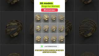 95 Model women rings #3dmodel You can visit our designer profile from the link in the description.