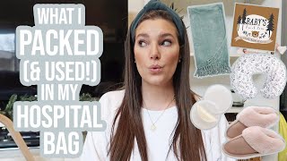 WHAT I ACTUALLY USED IN MY HOSPITAL BAG | Sarah Brithinee