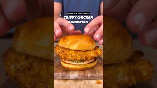 Macro-Friendly, High Protein Crispy Chicken Sandwich #shorts