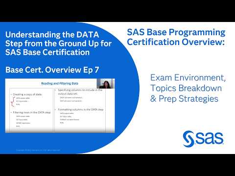 Understanding the DATA Step from the Ground Up for SAS Base Certification | Base Cert. Overview Ep 7