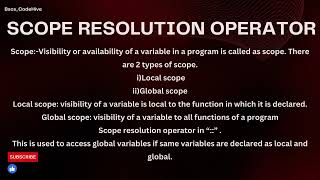 Scope Resolution Operator in C++