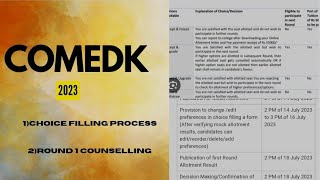 Comedk round 1 counselling process All 4 options explained #comedk2023 #comedk counselling