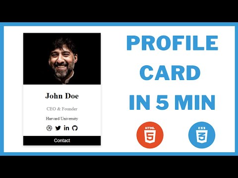 Responsive Profile Card Design Using HTML and CSS | attractive profile card ui design