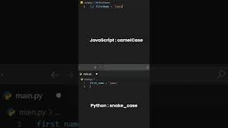Variable Naming Conventions for JavaScript and Python #shorts
