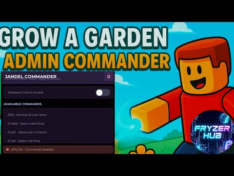 Jandel Admin Commander | Grow a garden | #growagarden #roblox #exploit #fryzerhub