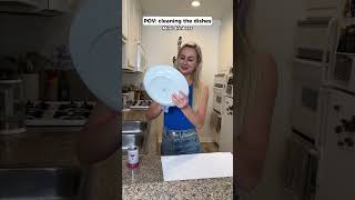 they’re both me 😂#gf #cleaning #funny #dirtydishes #comedy