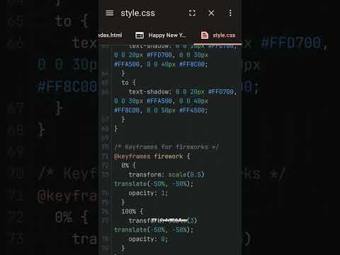 #HappyNewYear with This Stunning Animation #HappyNewYear #HTML #CSS #WebDevelopment #CodeWitgAsur