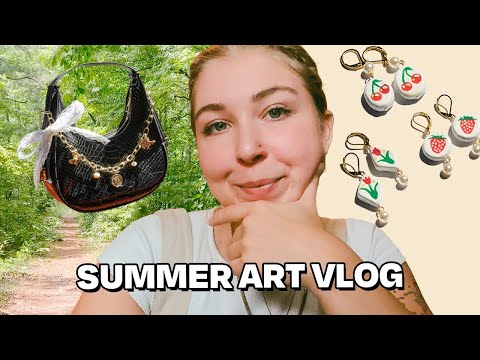 Designer vlog 🌿 making clay charms, hiking, + NO doomscrolling