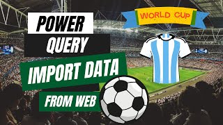 Import Data from Web with Power Query! Excel Example