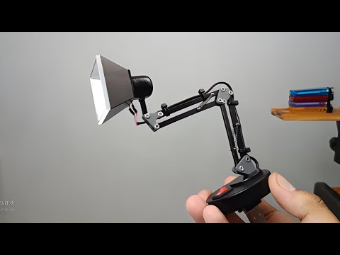 How to make adjustable swing arm lamp - Power adapter USB charger 5 Volt