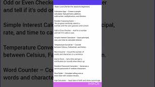 10 Python Projects You Should Build As A Beginner #coding #viral #trending