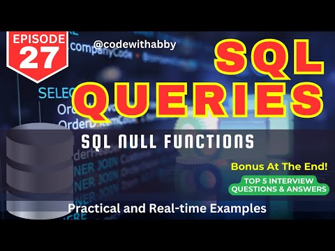 SQL NULL Functions Explained: ISNULL vs. COALESCE with Real Examples | @codewithabby | 2025