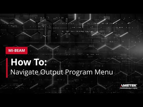 How to Program Output Settings on Mi-BEAM