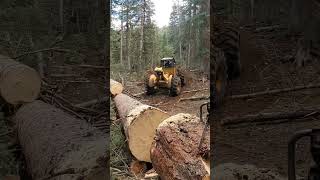 Skidding the money log Amazing operator right there!