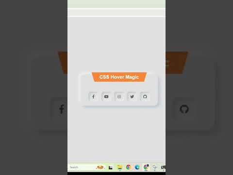 Social Media Icons Hover Effect Animation 🔥 | #shorts  #shortvideo  #socialmediaicons #design